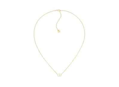 Dior CLAIR D LUNE Necklace Gold-Finish Metal and White Crystals "Gold"