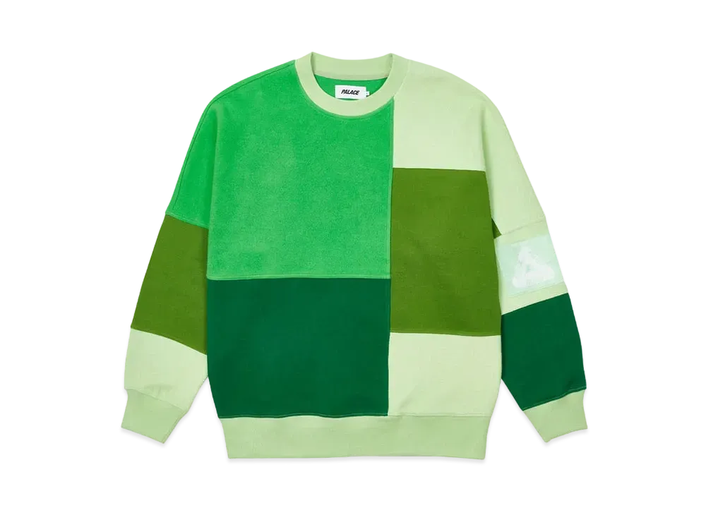 PALACE COLOUR BLOCK CREW "Greens"