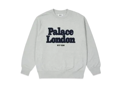 PALACE POSTCODE CREW "Light Grey Marl"