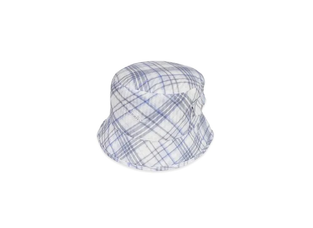 PALACE WARP CHECK BUCKET HAT "Blue"