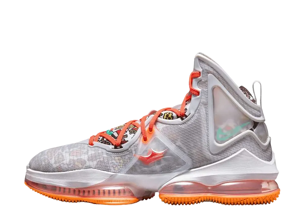 Nike LeBron 19 "Grey Fog/Roma Green/Total Orange"