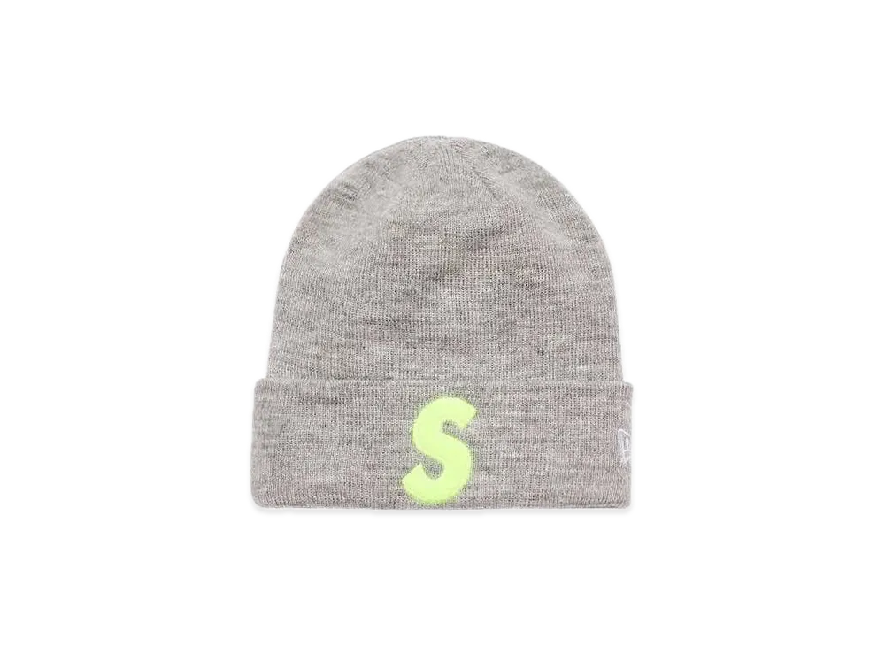 Supreme New Era® S Logo Beanie "Heather Grey" (19FW)