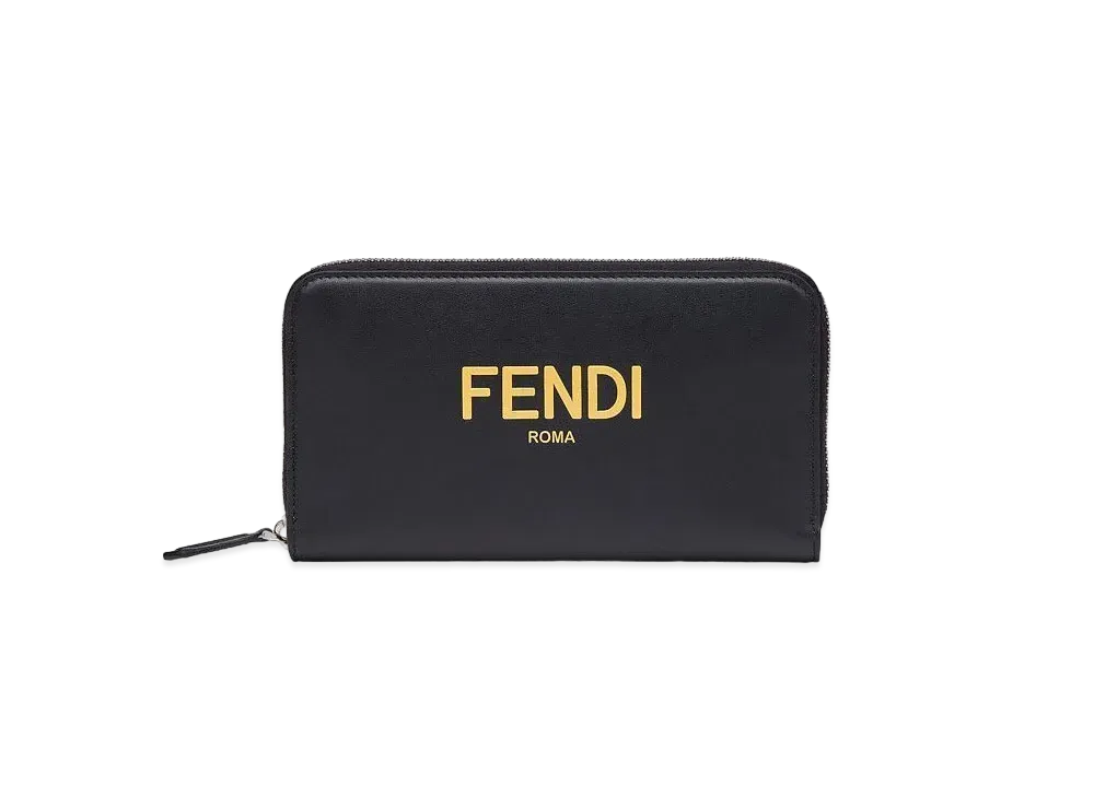 FENDI Zip Around Wallet Leather ”Black”