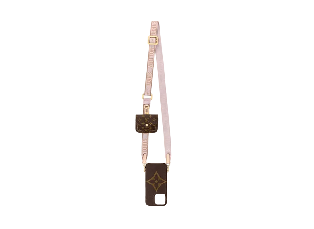 Louis Vuitton iPhone Strap Bumper 13 Pro Monogram ”Pink”