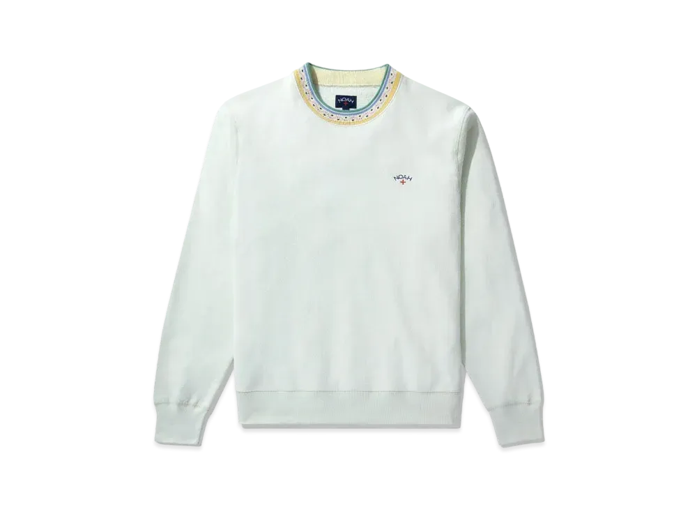 Noah Jacquard Polka Dot Collar Crewneck "Ambrosia"