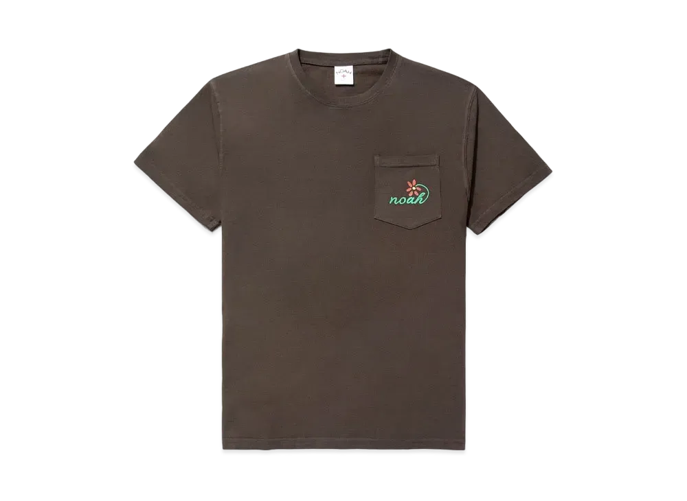 Noah Florist Pocket Tee "Brown"