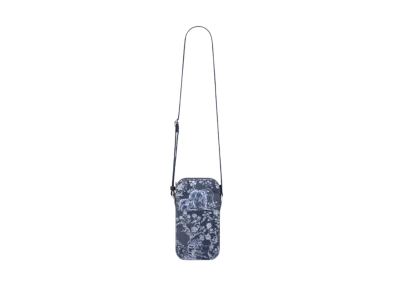 Dior Toile de Jouy Cotton Canvas Phone Holder "Navy Blue"
