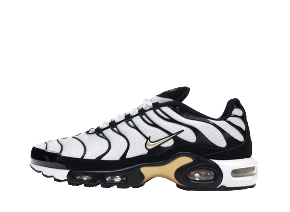 Nike Air Max Plus "White Black Metallic Gold"