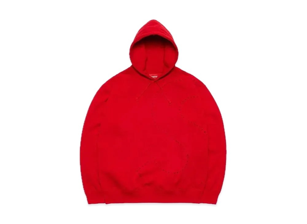 Supreme Laser Cut S Logo Hooded Sweatshirt "Red"