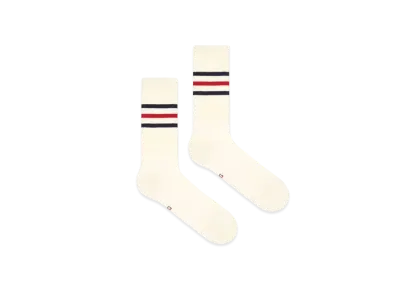 GUCCI Logo Stripe Cottonsocks "Ivory"