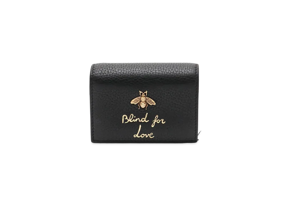 GUCCI Animalier Bee Small Wallet "Black"