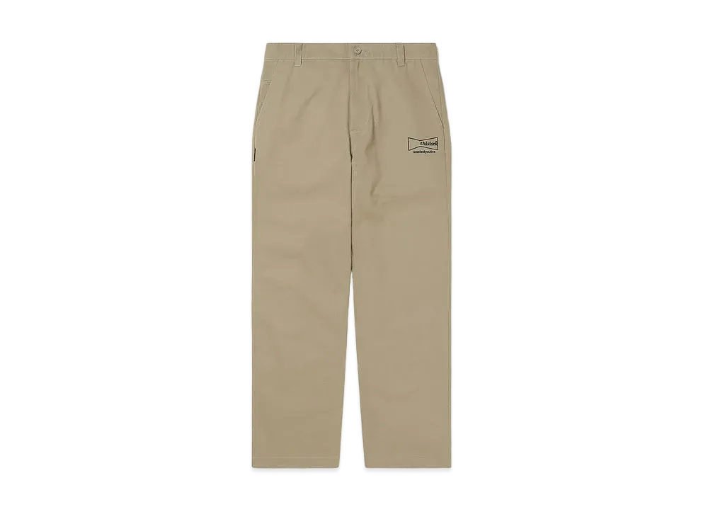 Wasted Youth x thisisneverthat WORK PANTS "Beige" / VERDY