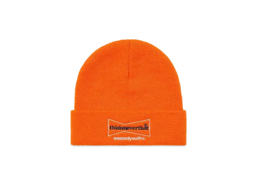 Wasted Youth x thisisneverthat KNIT CAP "Orange" / VERDY