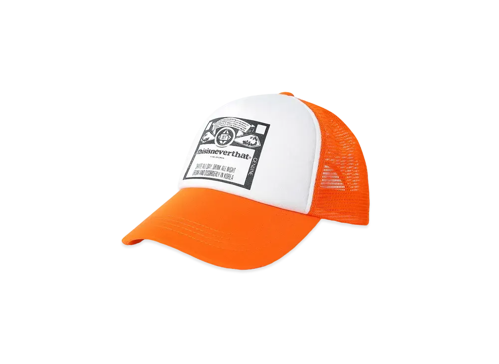 Wasted Youth x thisisneverthat MESH CAP "Orange" / VERDY