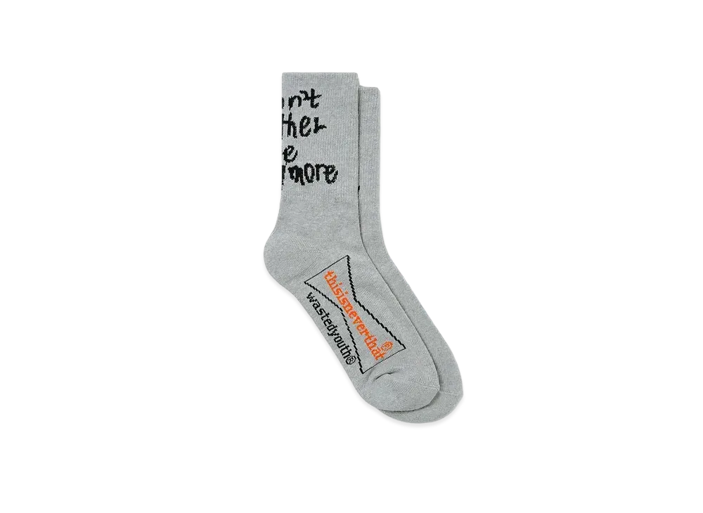 Wasted Youth x thisisneverthat SOCKS "Grey" / VERDY