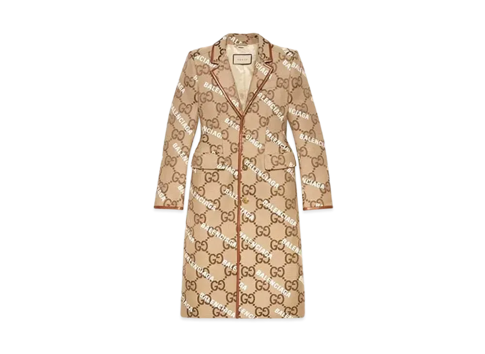 GUCCI x Balenciaga The Hacker Project Jumbo GG Coat "Beige"