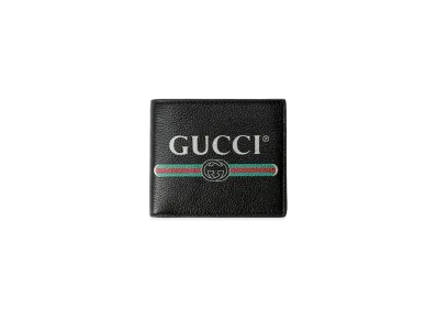 GUCCI Vintage Logo Print Bi-fold Wallet "Black"