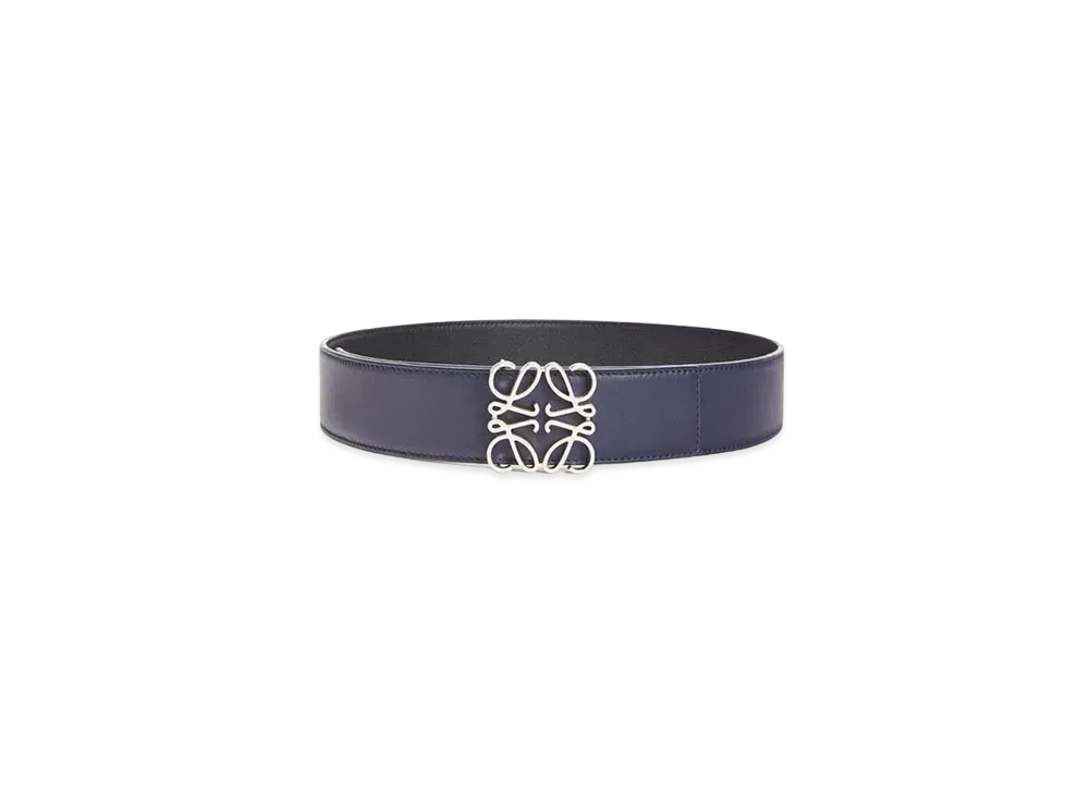 LOEWE Anagram Reversible Belt "Navy/Black/Palladium"