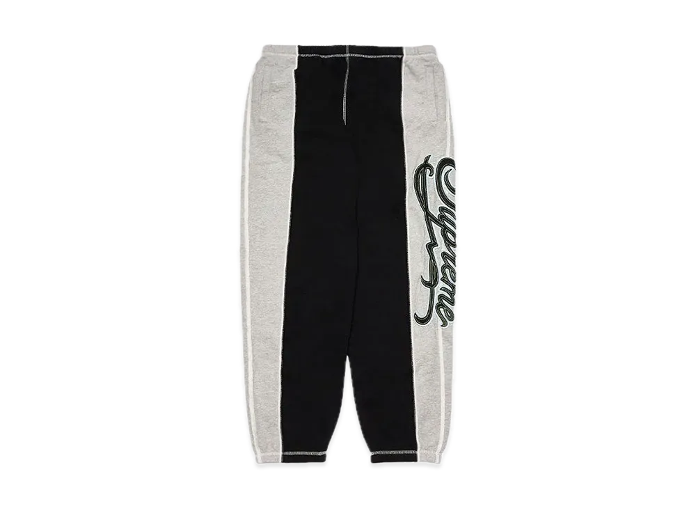 Supreme Paneled Script Sweatpant "Black"