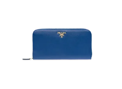 PRADA Large Saffiano Leather Wallet "Bluette"