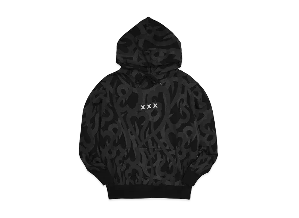 GOD SELECTION XXX x NUMBER (N)INE HOODY SWEATSHIRT "Black"