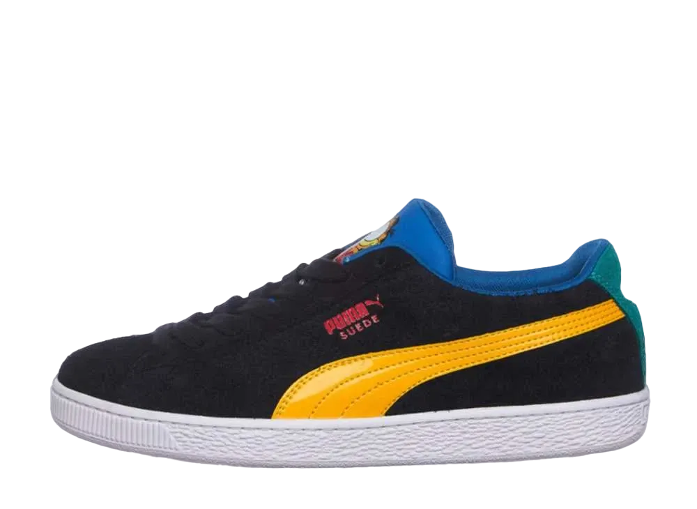 Garfield × Puma Suede "Dark Cheddar/Celandine Vallar Blue"