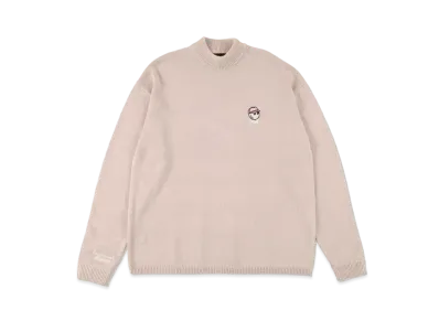 WIND AND SEA x MALBON MOCKNECK SWEATER "Beige"