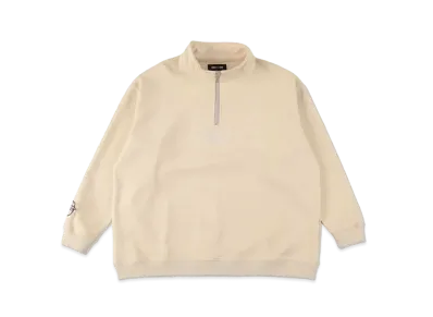 WIND AND SEA x MALBON HALF ZIP SWEAT "Beige"