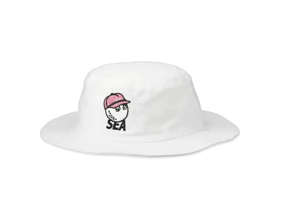 WIND AND SEA x MALBON BUCKET HAT "White"