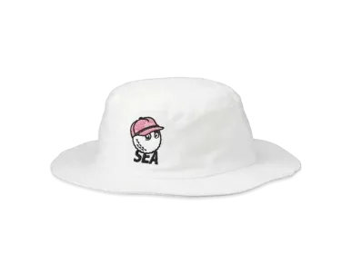 WIND AND SEA x MALBON BUCKET HAT "White"