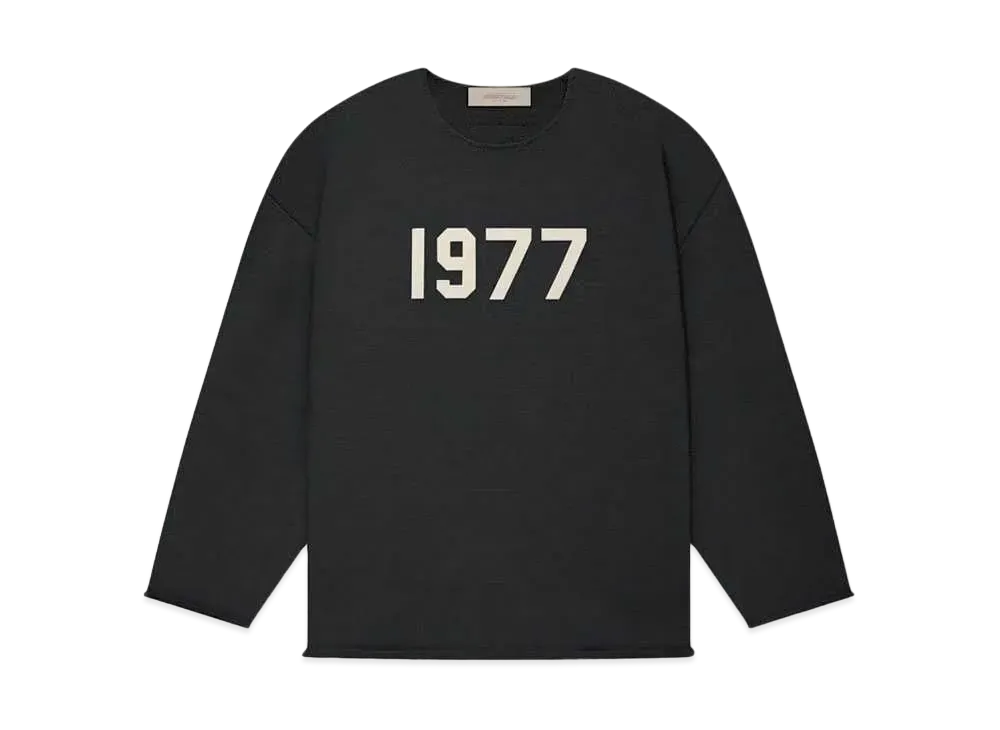 FEAR OF GOD ESSENTIALS 1977 RAW EDGE SWEATER "Iron"