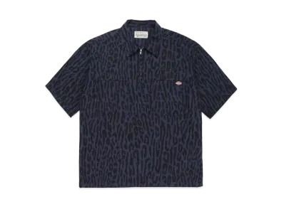 WACKO MARIA DICKIES / LEOPARD WORK SHIRT "Navy"