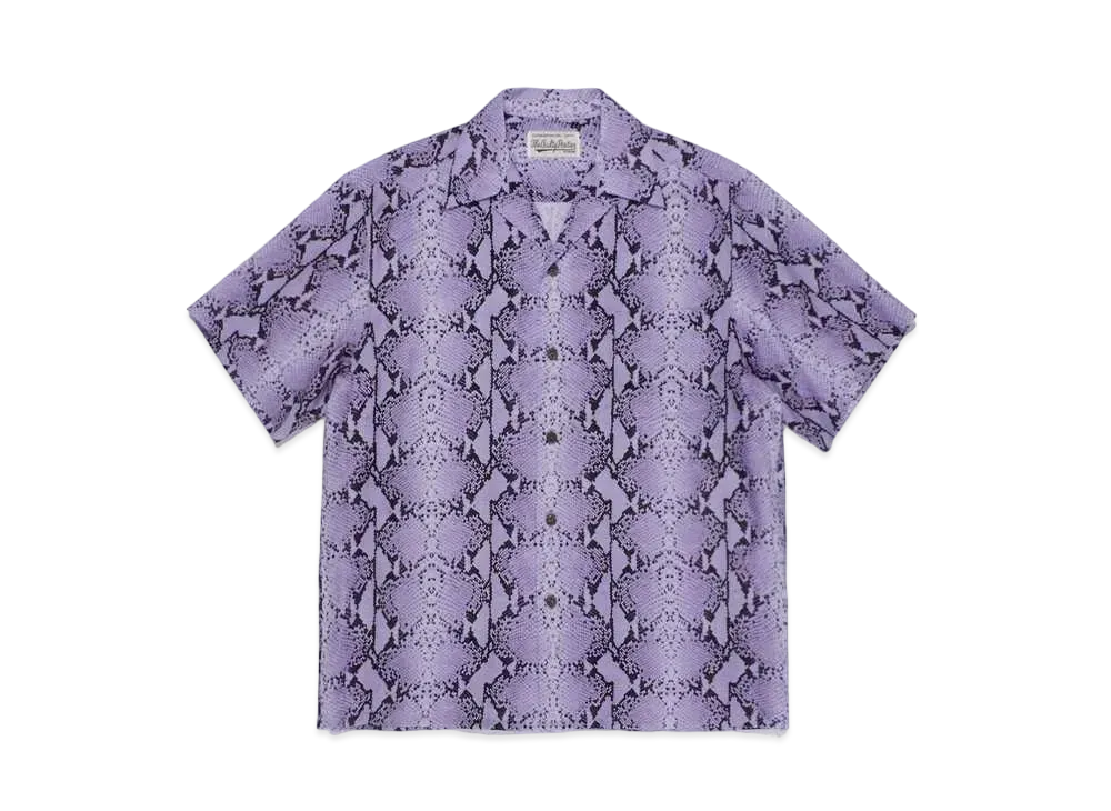 WACKO MARIA PYTHON OPEN COLLAR SHIRT "Purple"
