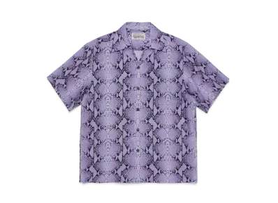 WACKO MARIA PYTHON OPEN COLLAR SHIRT "Purple"
