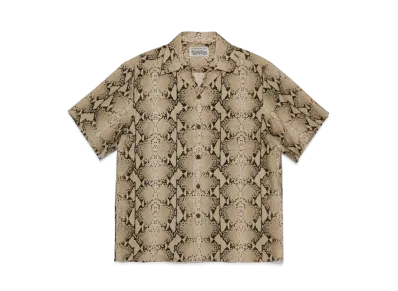 WACKO MARIA PYTHON OPEN COLLAR SHIRT "Beige"