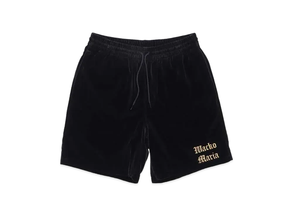 WACKO MARIA VELVET SHORTS "Black"