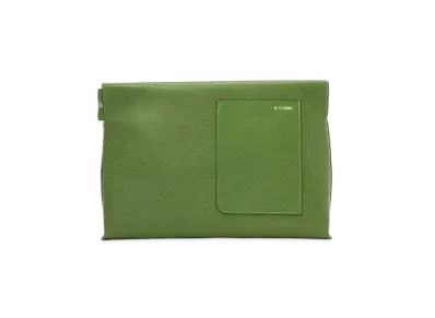 Valextra Envelope Clutch "Glass Green"