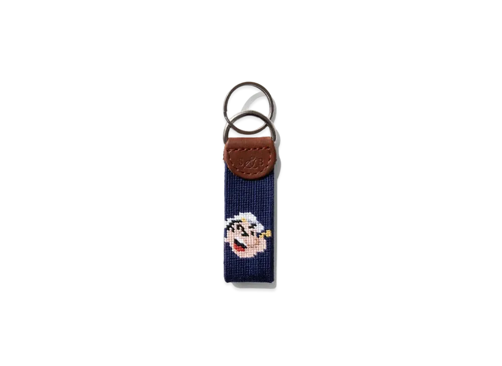 Noah Popeye Needlepoint Key Fob