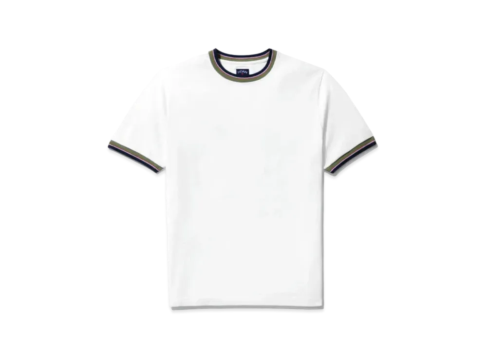 Noah Striped Pique Ringer "White"