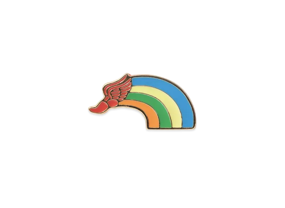 Noah Rainbow Winged Foot Pin