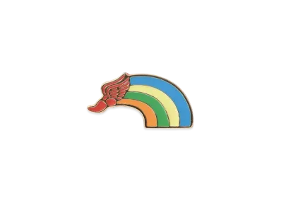 Noah Rainbow Winged Foot Pin