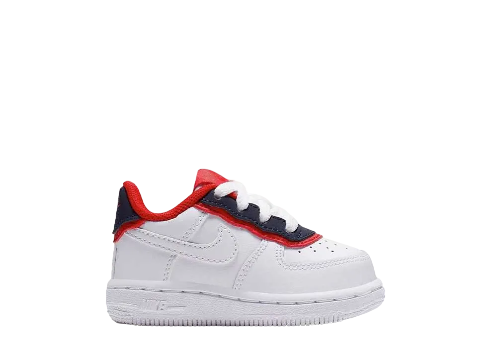 Nike TD Air Force 1 Low "Double Layer/White/Obsidian/Red"