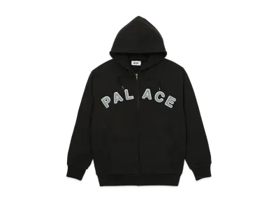 PALACE FELT LETTERS ZIP HOOD "Black"