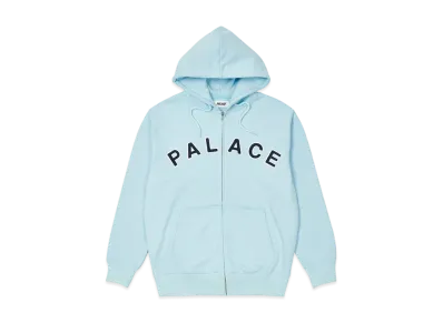 PALACE FELT LETTERS ZIP HOOD "Blue"