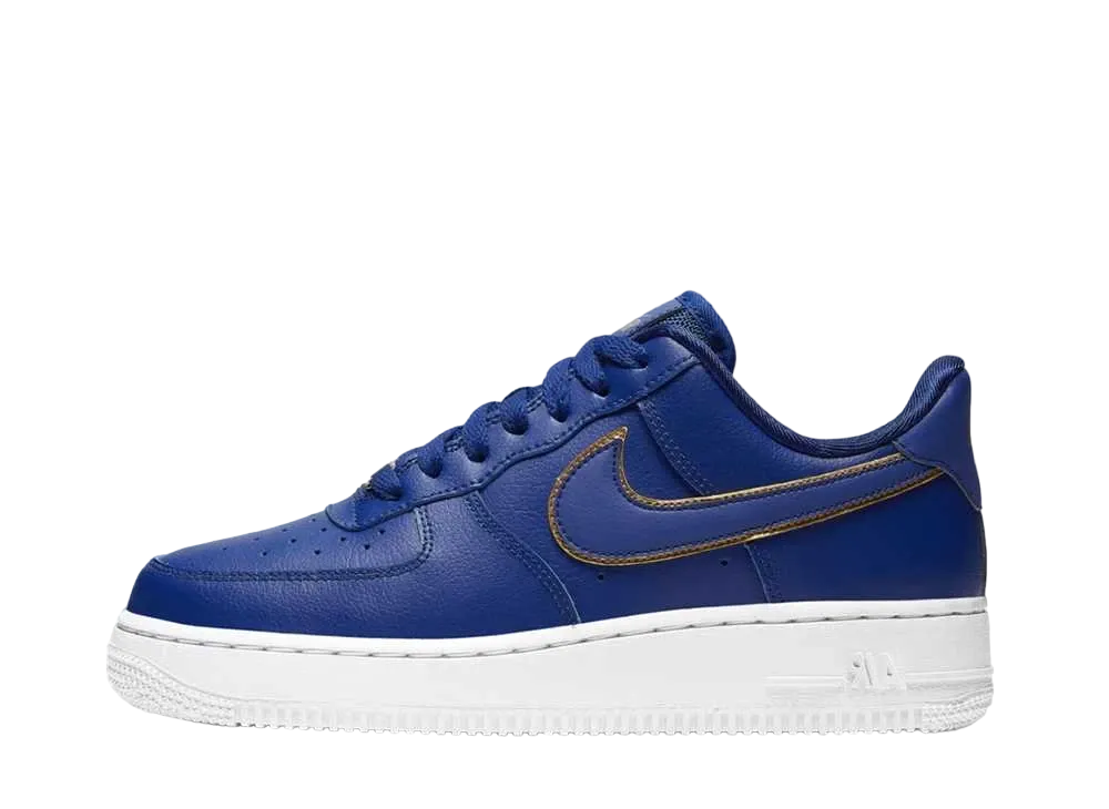 ナイキ ウィメンズ エアフォース1 ロー "ブルー ゴールド スウッシュ"