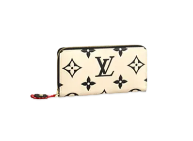Louis Vuitton Monogram Empreinte LV Crafty Zippy Wallet "Creme"