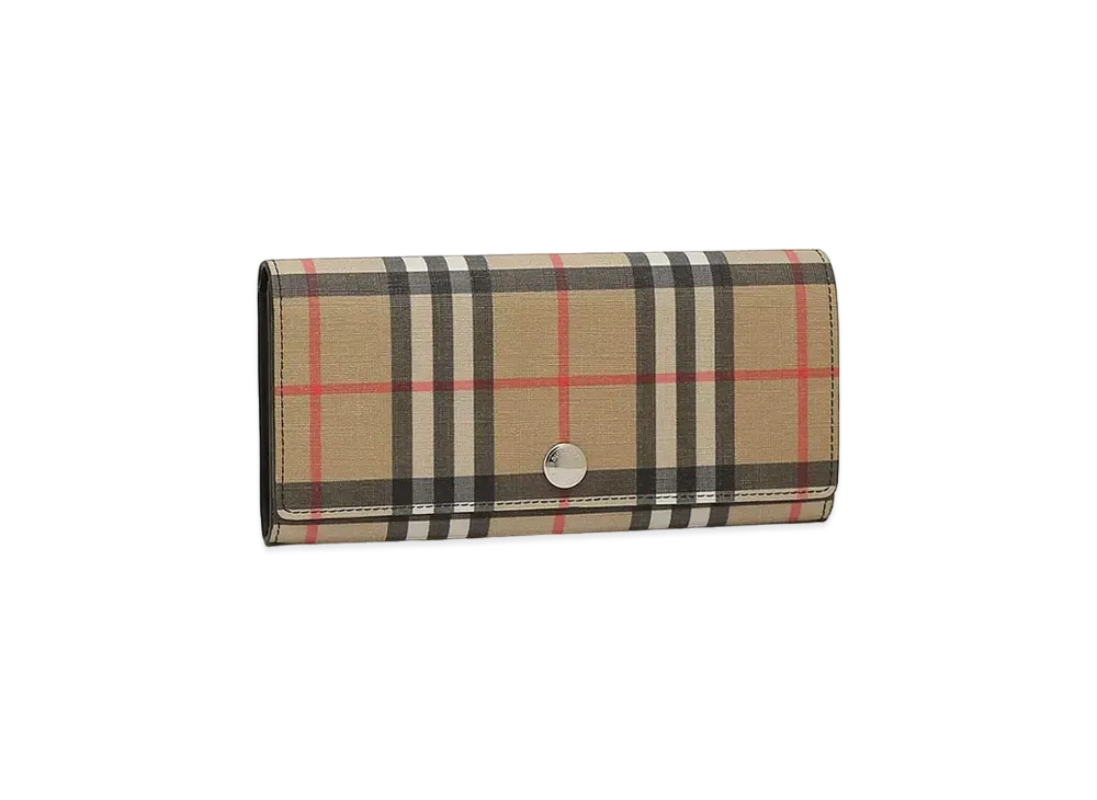 バーバリー ヴィンテージチェック Eキャンバス コンチネンタルウォレット 8015120