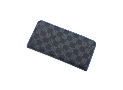 Louis Vuitton Damier Graphite Zippy Wallet Vertical "Blue"