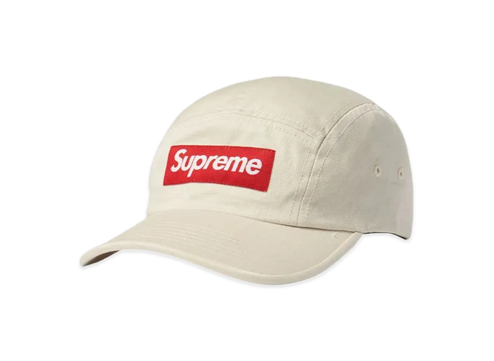 Supreme Washed Chino Twill Camp Cap "Stone"(22SS)