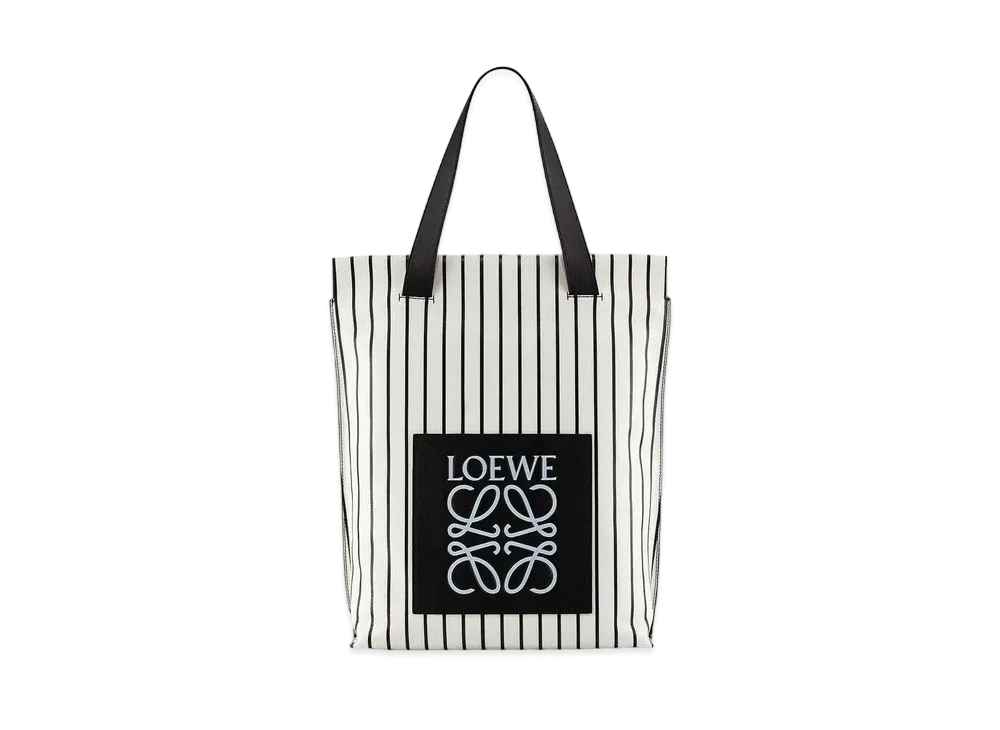LOEWE Stripe Shopper Bag "Black/White"